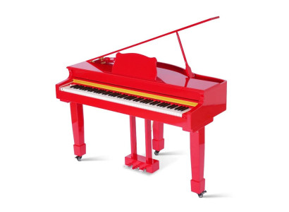 Rotes Klavier Flügel  Digitalpiano Flügelklavier Hochglanz Piano