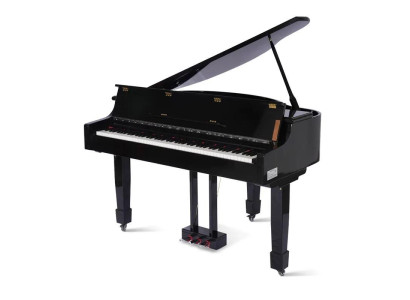 Schwarzes Klavier Flügel  Digitalpiano Flügelklavier Hochglanz Piano