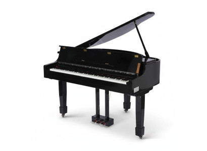 Schwarzes Klavier Flügel  Digitalpiano Flügelklavier Hochglanz Piano