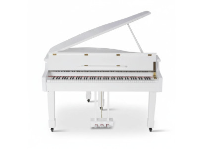 Weißer Flügel Klavier Digitalpiano Flügelklavier Hochglanz Piano