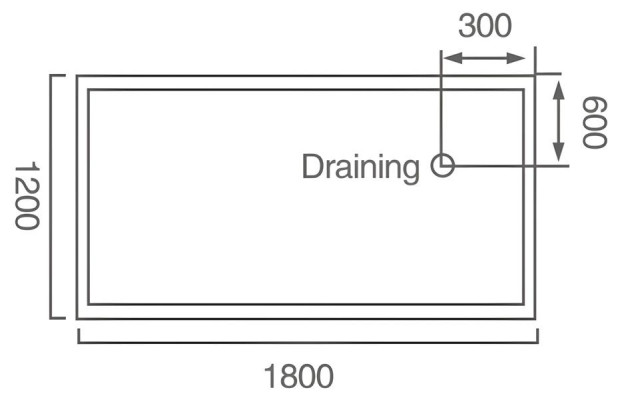 Designwanne Badewanne Acrylwanne Whirlpool Komfortwanne Massagewanne 180x120 cm