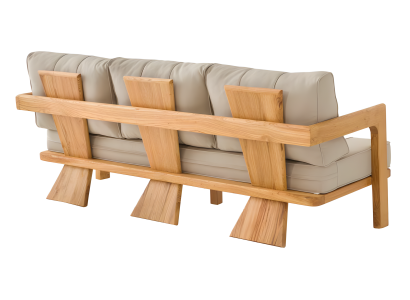 Moderner Beiger Stoff-Sofa für Terrasse und Balkon