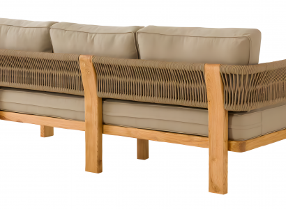 Beige Stoff 3-Sitzer-Sofa modern für Terrasse und Balkon