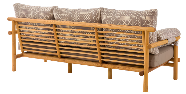 Moderner beiger Stoff-Sofa für Terrasse und Balkon