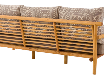 Moderner beiger Stoff-Sofa für Terrasse und Balkon