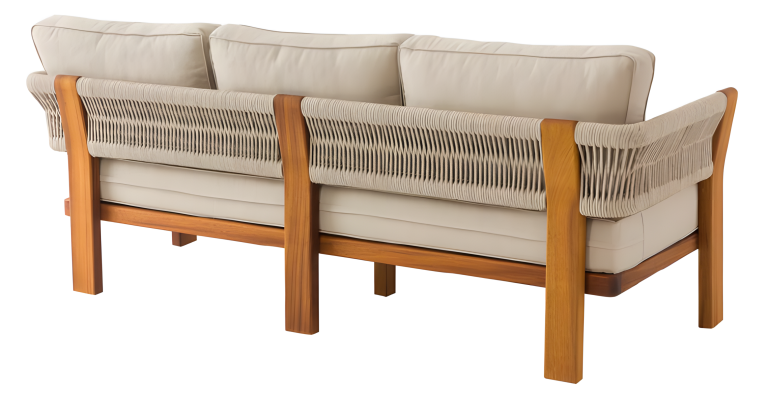 Modernes beige Stoffsofa für Terrasse und Balkon