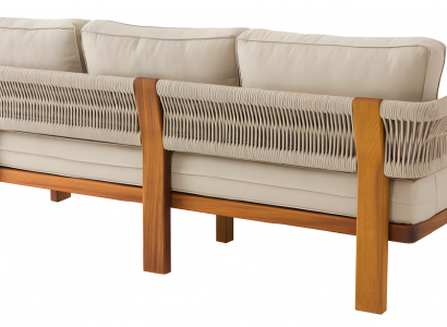 Modernes beige Stoffsofa für Terrasse und Balkon