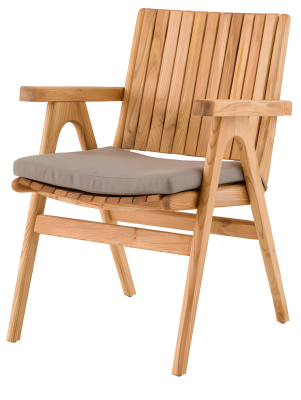 Eleganter Holzstuhl in Braun für Wohnzimmer und Esszimmer