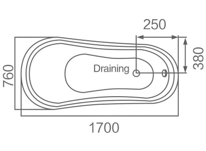 Bad Acrylwanne Badewanne Wanne Designwanne Luxuswanne Komfortwanne 170x76 cm