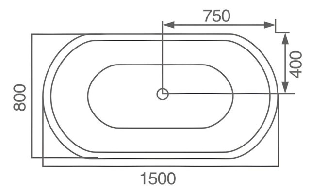 Acrylwanne Badewanne Designwanne Luxuswanne Wellnesswanne 180x82 cm