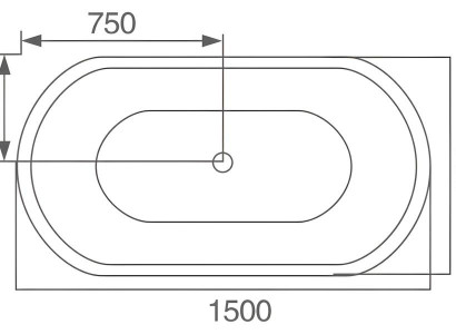 Wanne Komfortwanne Badewanne Acrylwanne Raumsparwanne Designwanne 180x82 cm