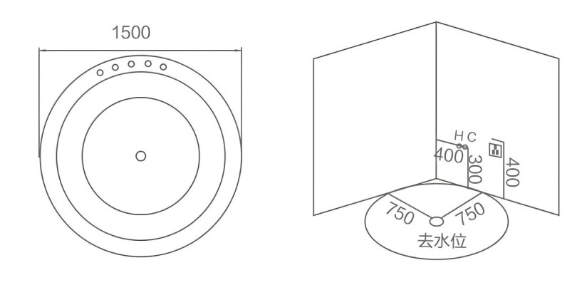 Whirlpool Blubberbad Hydromassagewanne Spa-Bad Whirlwanne 162x162 cm