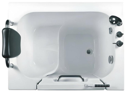 Komfortbadewanne Badewanne Sitzbadewanne mit Tür Pflegebadewanne Bad 100x78 cm