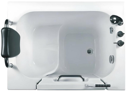 Komfortbadewanne Badewanne Sitzbadewanne mit Tür Pflegebadewanne Bad 100x78 cm