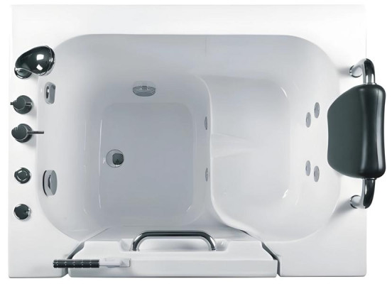 Badewanne mit Whirlpool-Funktion Sitzbadewanne Wanne Massagewanne 98x69 cm