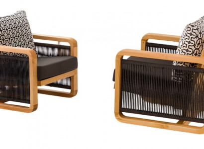 Elegante schwarze Stoffsessel im modernen Design, langlebig