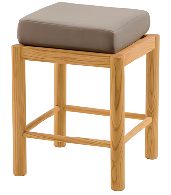 Eleganter brauner Holz Hocker modern vielseitig als Sitz- oder