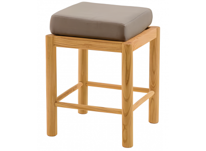Eleganter brauner Holz Hocker modern vielseitig als Sitz- oder