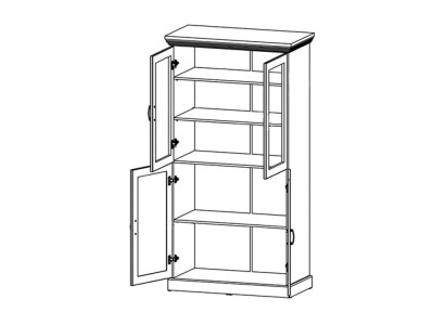 Küchenbuffet Schrank Vitrinenschrank Küchenanrichte Regalschrank Holz