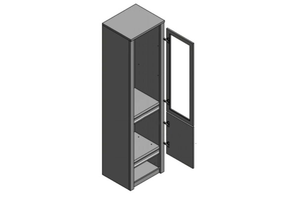 Vitrinenschrank Anrichte Buffet Vitrine Schrank Schublade Glas-Regale