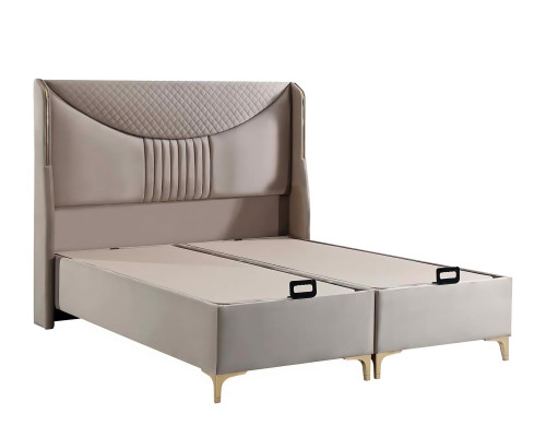 Das Bett mit Matratze im modernen Stil wird jedes Schlafzimmer verschönern.