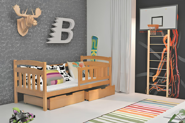 KINDERBETT Bett Kinder Betten mit Matratzen JUGENDBETT MIT BETTKASTEN KACPER 1