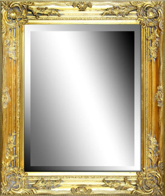 Wandspiegel Antiker Spiegel Standspiegel barock antik  ECHTES HOLZ gold 16889