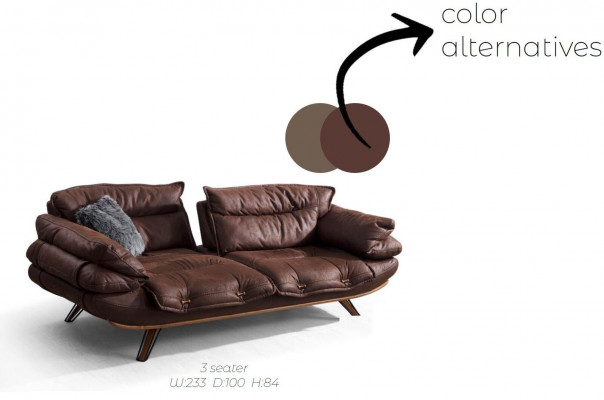 Multifunktions Couch Dreisitzer Sofa Couchen Möbel Sofas Braun Weich gepolstert