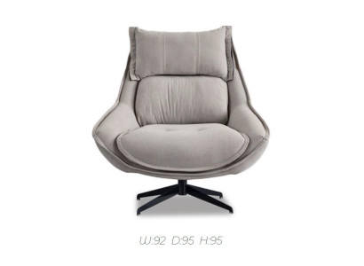Drehbarer Sessel Luxus Ohrensessel Loft Möbel Design Stuhl Einsitzer Sofa Couch