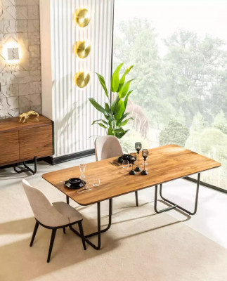 Möbel Esszimmer Tische 220x100 cm Esstisch Luxus Tisch Holz Esstische