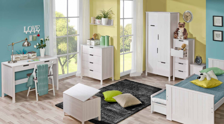 Kleiderschrank Schrank Holz Kiefer Weiß Kleiderschränke Regal Mehrzweck