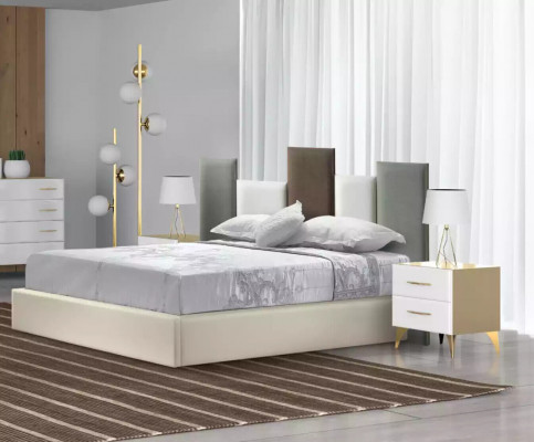 Schlafzimmer Set Bett 2x Nachttisch Kommode 7tlg Design Luxus