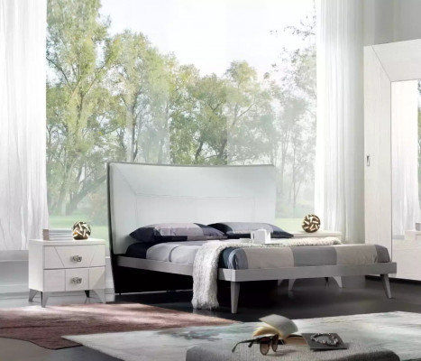 Schlafzimmer Set Bett 2x Nachttische Kommode 6tlg.Design Luxus