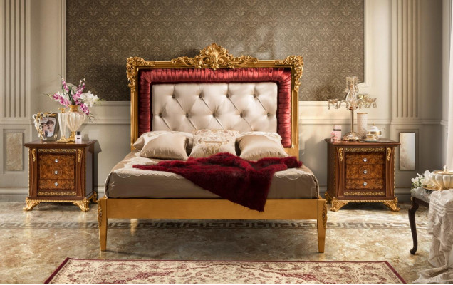 Bett 2x Nachttisch Schlafzimmer Set Designer Luxus Betten Hotel Komplett  3 tlg.