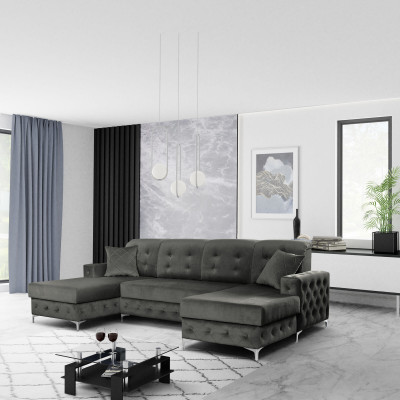 Design Polsterung Textil Sofas Holz Sofa Neu Luxus Möbel Ecksofa U Form Couch