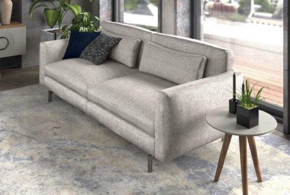 Grau-Schwarze Wohnzimmermöbel Dreisitzer Sessel Neu Luxus Set Modern