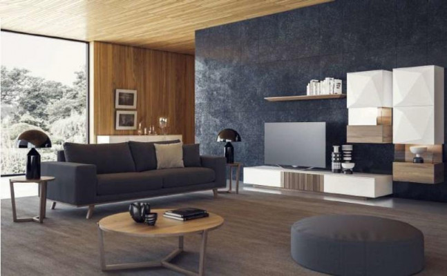 Graues Wohnzimmersofa Luxus Dreisitzer Polstercouch Moderne Möbel Stil