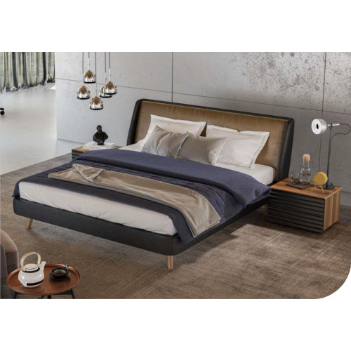 Schlafzimmer Set Bett 2x Nachttisch Komplette Möbel Betten Walnuss Natur