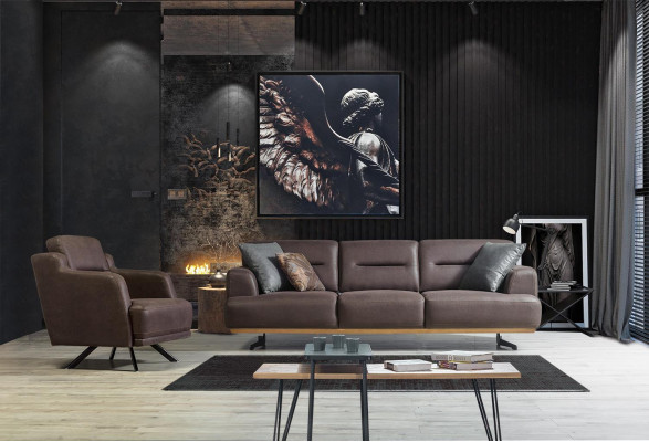 Design Luxus Couch 3 Sitzer Sofa Italienische Stil Wohnzimmer Möbel