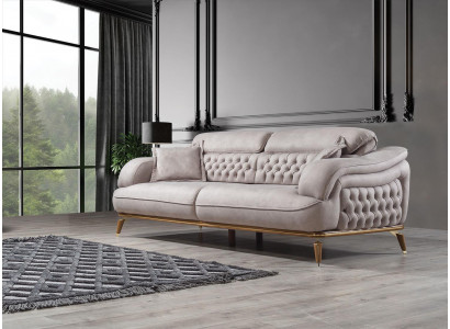 Dreisitzer Sofa 3 Sitzer Luxus Couchen Weiß Polster Designer Möbel Neu