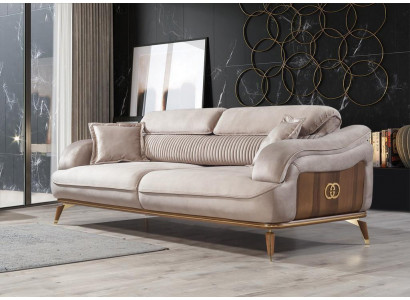 Dreisitzer Sofa 3 Sitzer Luxus Sofas Wohnzimmer Möbel Stoff Design
