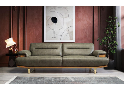 Dreisitzer Sofa 3 Sitzer Luxus Sofas Wohnzimmer Couch Leder Couchen
