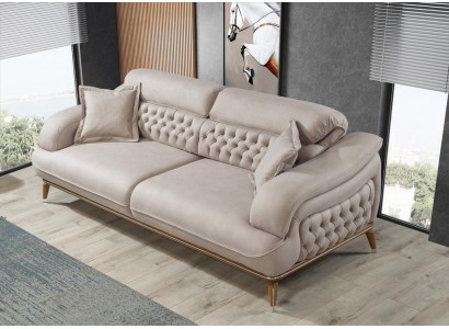 Dreisitzer Sofa 3 Sitzer Luxus Sofas Wohnzimmer Modern Design Textil