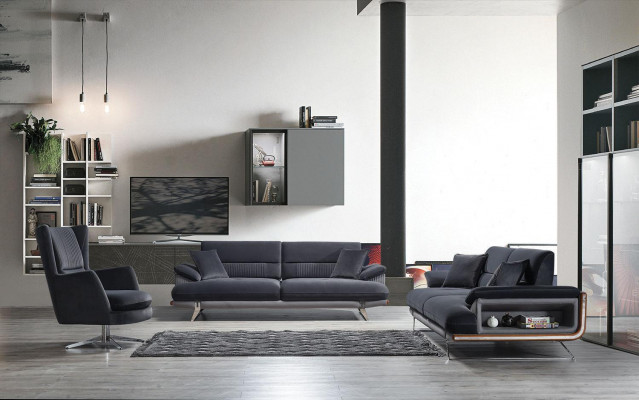 Sessel Einsitzer Luxus 1 Sitzer Polster Sitz Designer Textil Modern