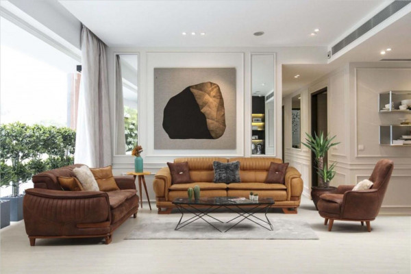 Luxus Dreibettsofa Dreisitzer Sofa 3 Sitzer Design Wohnzimmer Kunstleder