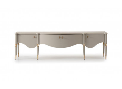Sideboard RTV Lowboard TV Ständer Beige Holz Wohnzimmer Tisch Schrank