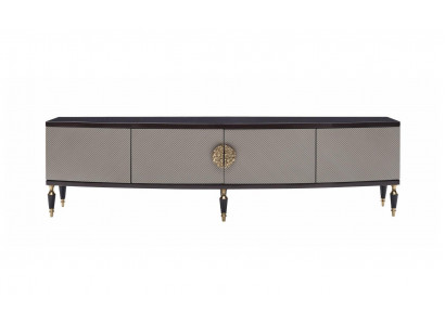 Sideboard RTV Lowboard TV Ständer Schrank Holz Grau Wohnzimmer