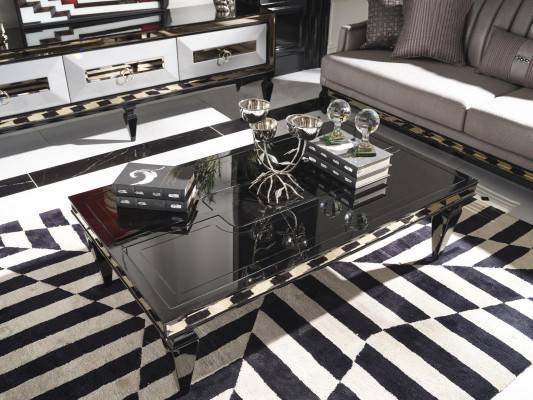 Sofatisch Couchtisch Beistelltisch Kaffeetisch Holz Wohnzimmer Schwarz