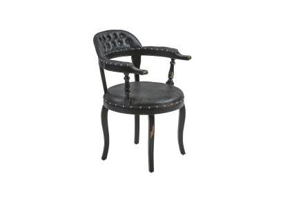 Luxus Design Polster Stuhl Polster Sitz Esszimmer Holz Stuhl mit Armlehnen