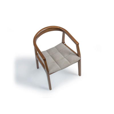 Braun Stuhl mit Armlehnen Modern Esszimmer Holz Stuhl Einrichtung Design
